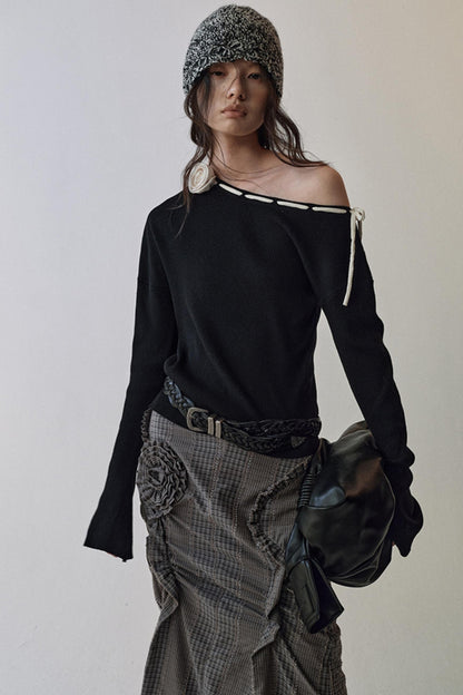 Rose Flower Knitted Top