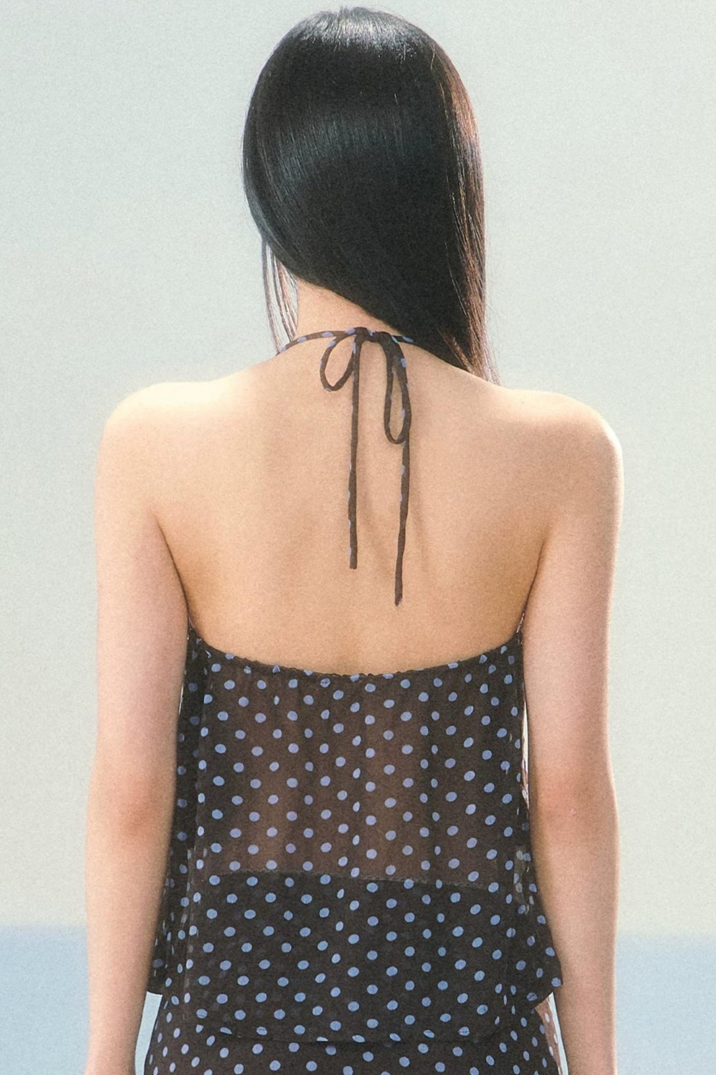 Retro Contrast Polka Dot Camisole Set-Up