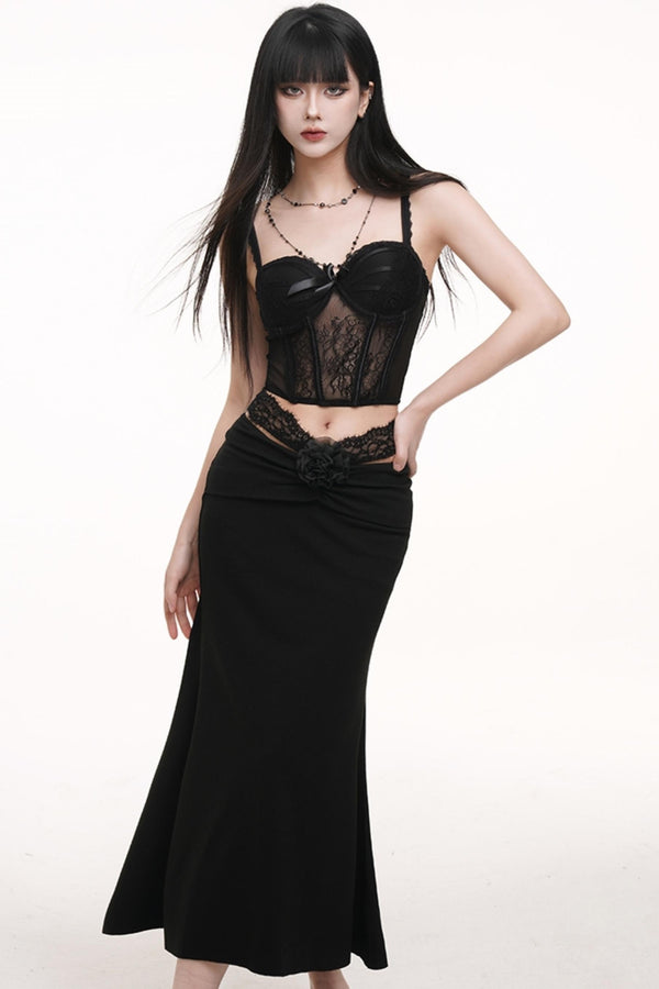 Black Corset Skirt Set-Up