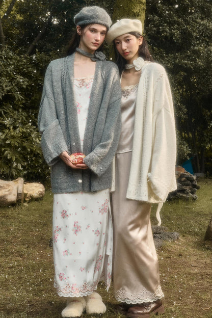 Comfortable Embroidery Top & Skirt Set-Up