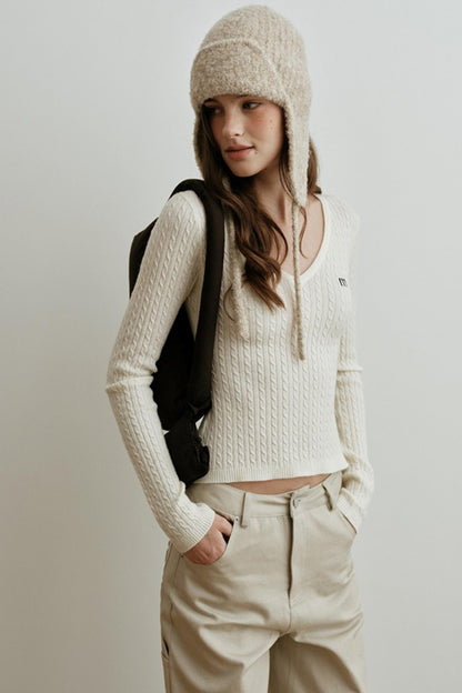 Velvet Twist Knitting Top