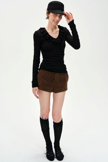 Lace V-Neck Slimming Top