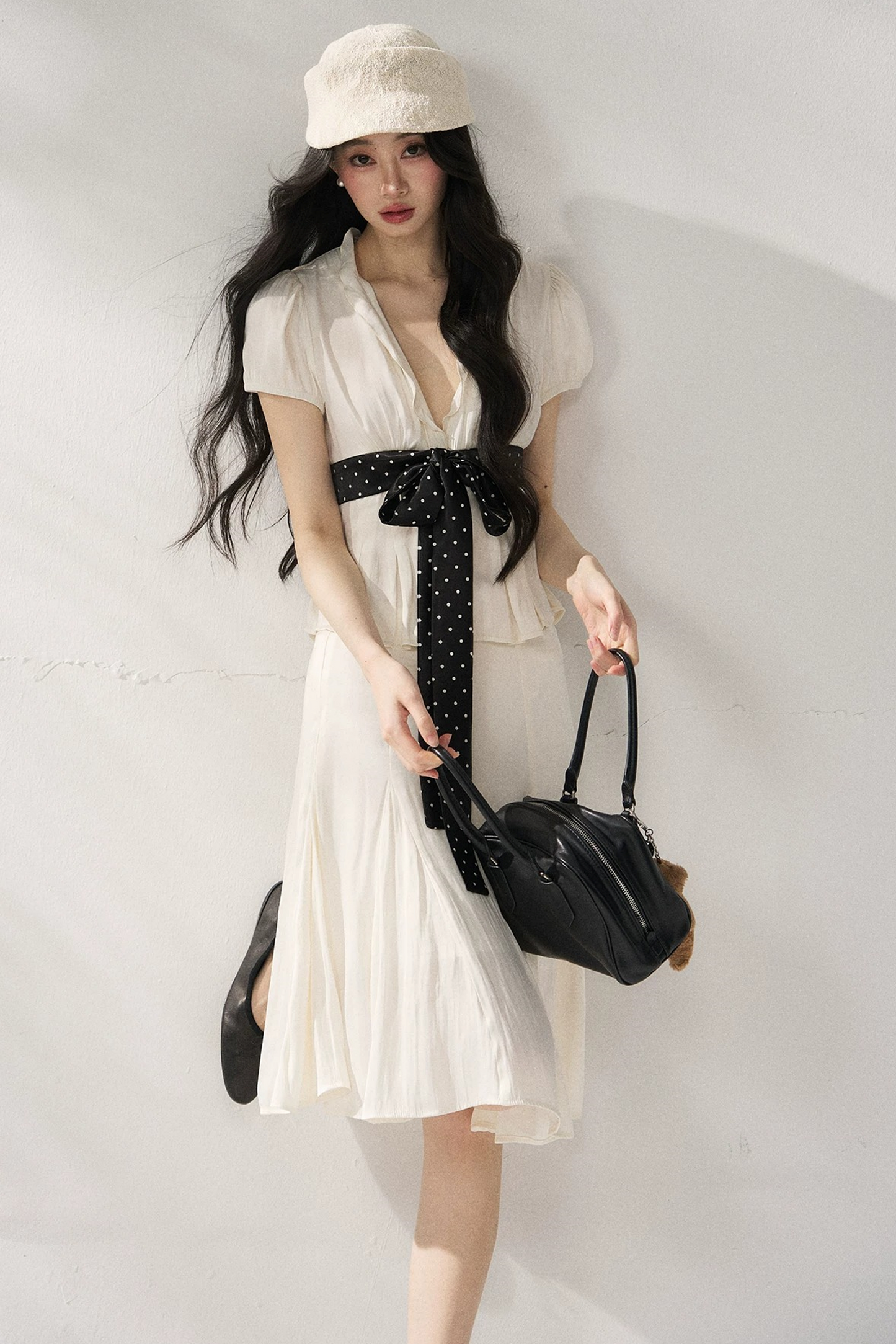 Tie Waist V-Neck Top