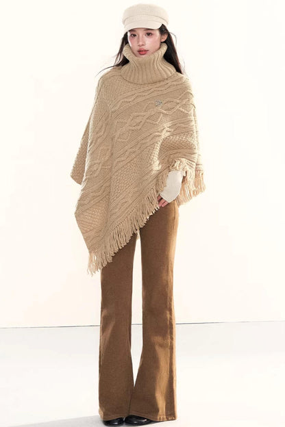 Cable Knit Tassel Sweater