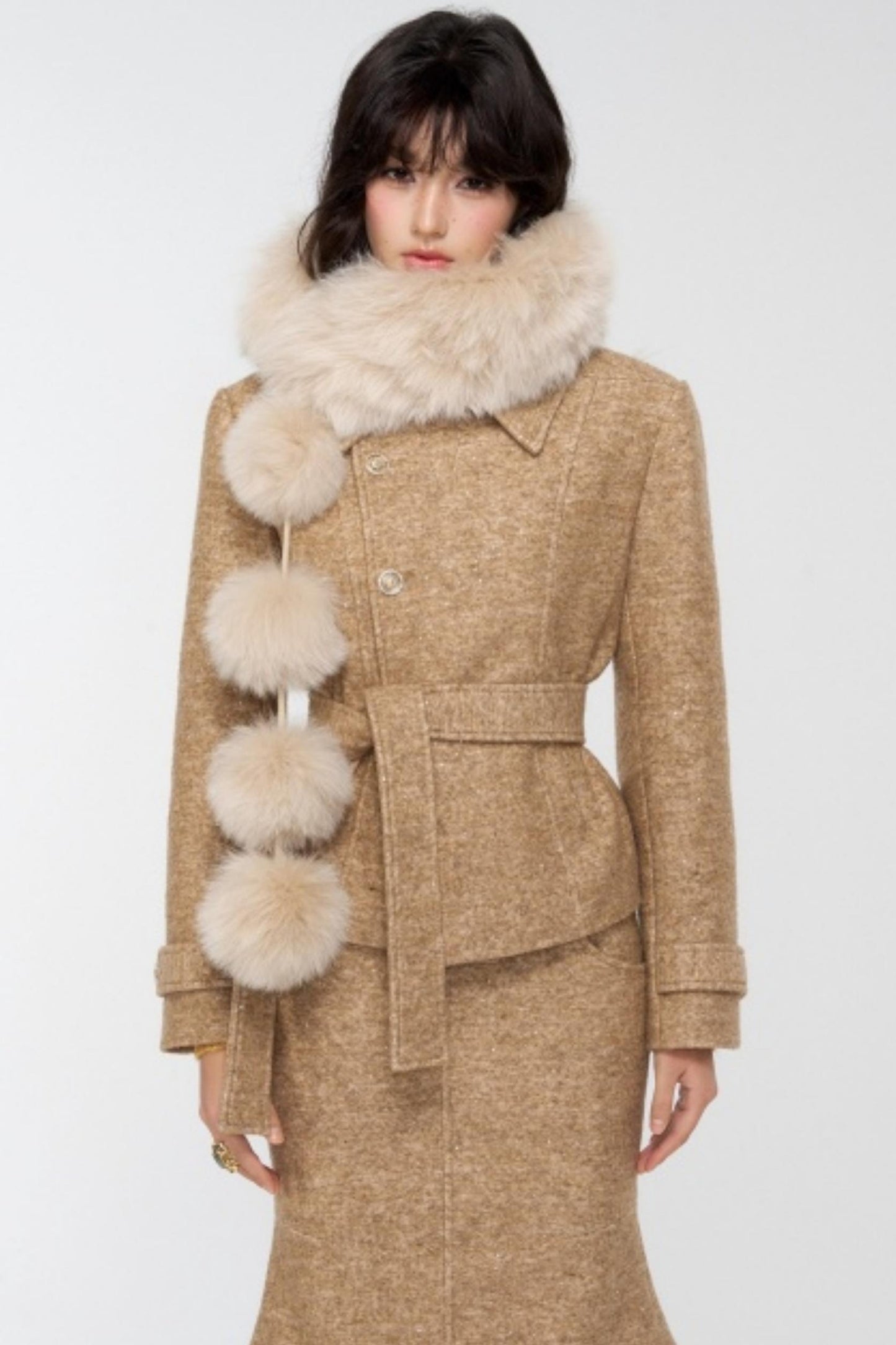 Real Fox Fur Collar Scarf