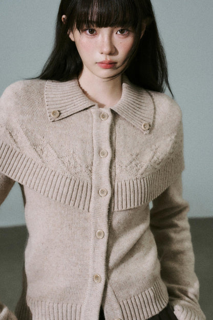 Cashmere Wool Blend Cape Top