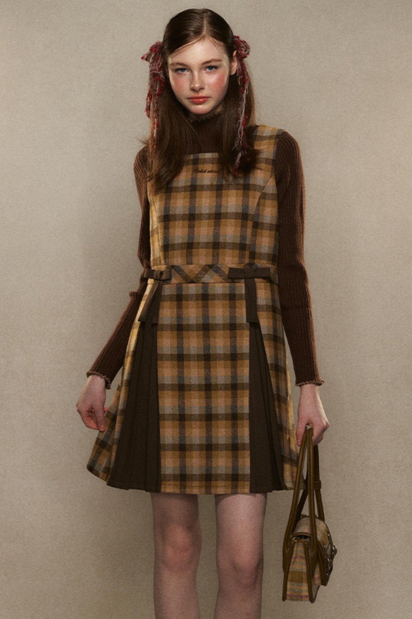 College Tweed Plaid Dress & Outer Set-Up