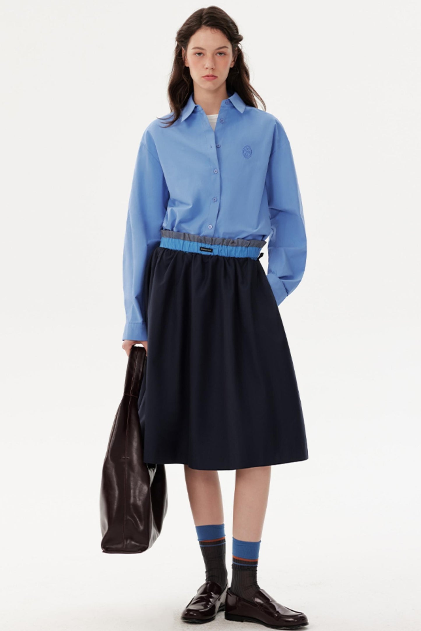 Blue Autumn Layered Casual Shirt