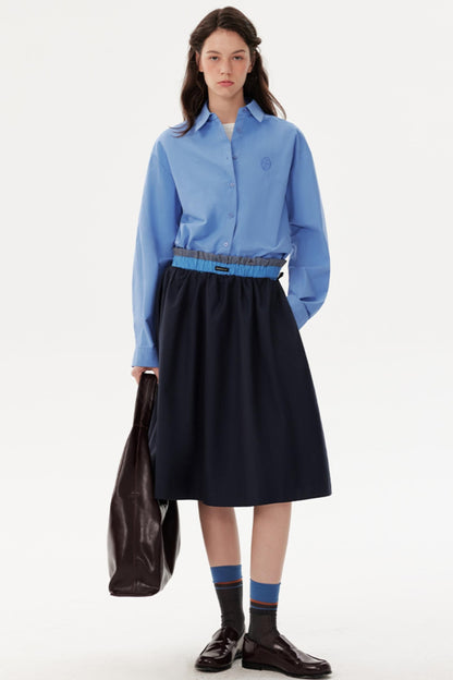 Blue Autumn Layered Casual Shirt