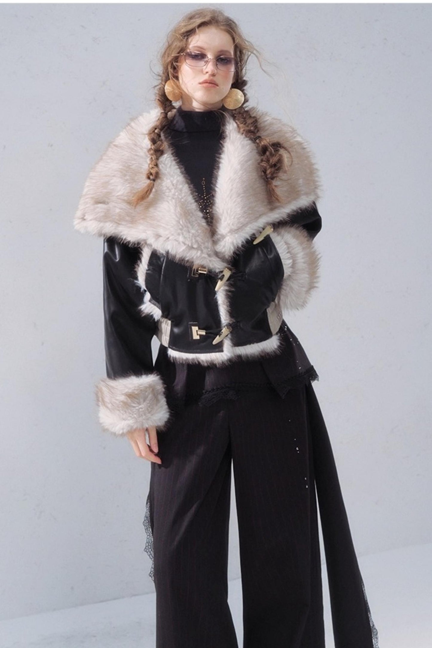 Vintage Leather Patchwork Jacket