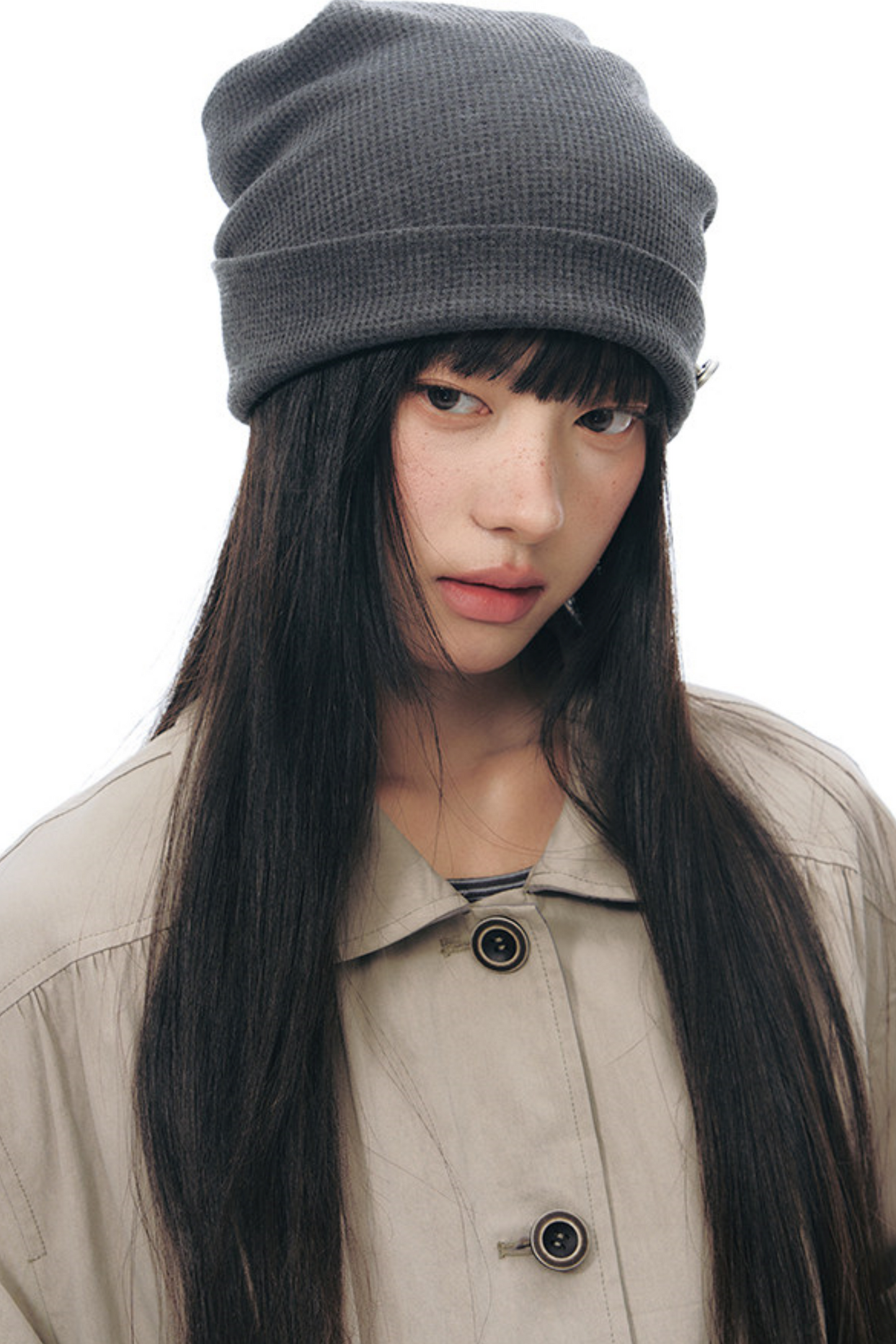 Double-Sided Doll Collar Trench Coat