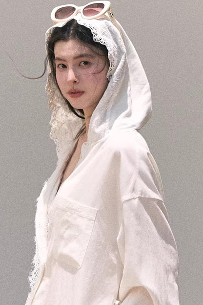 Lyocell Lace Vacation Shirt Set-Up