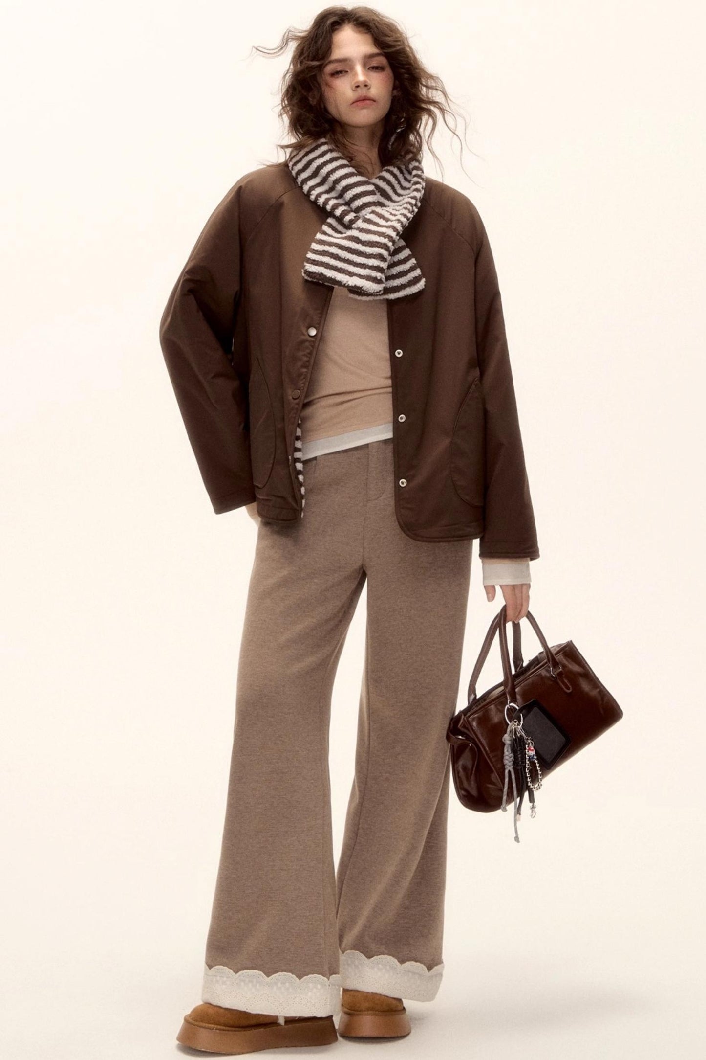 Solid Knit Two-Piece Sweater