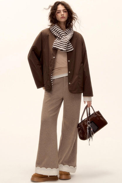 Solid Knit Two-Piece Sweater