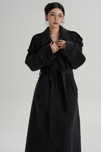 Premium Tailored Wool Blend Coat
