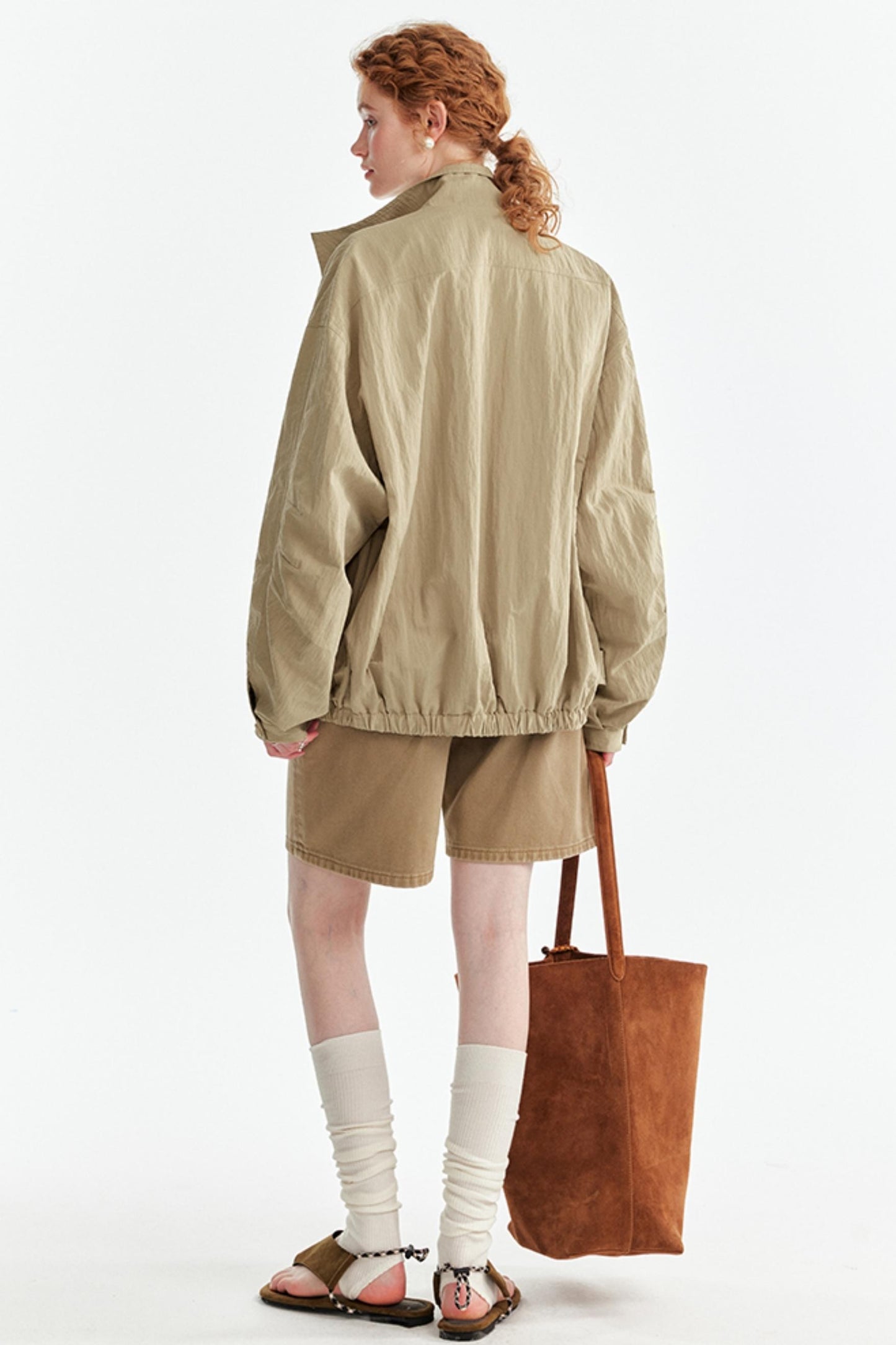 Houndstooth Short Cargo Jacket