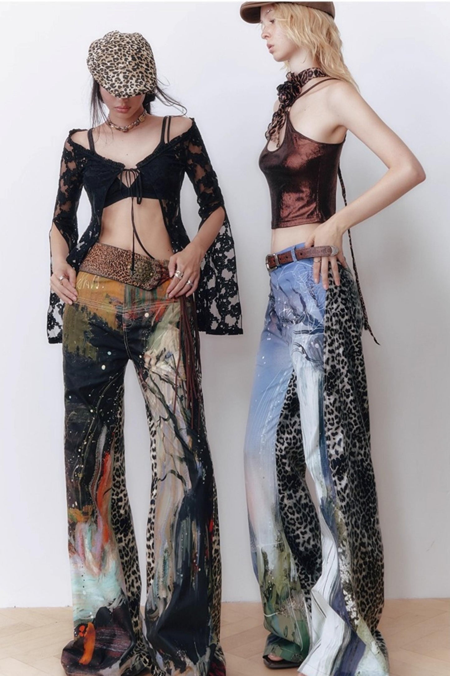 Leopard Waterfall Pants