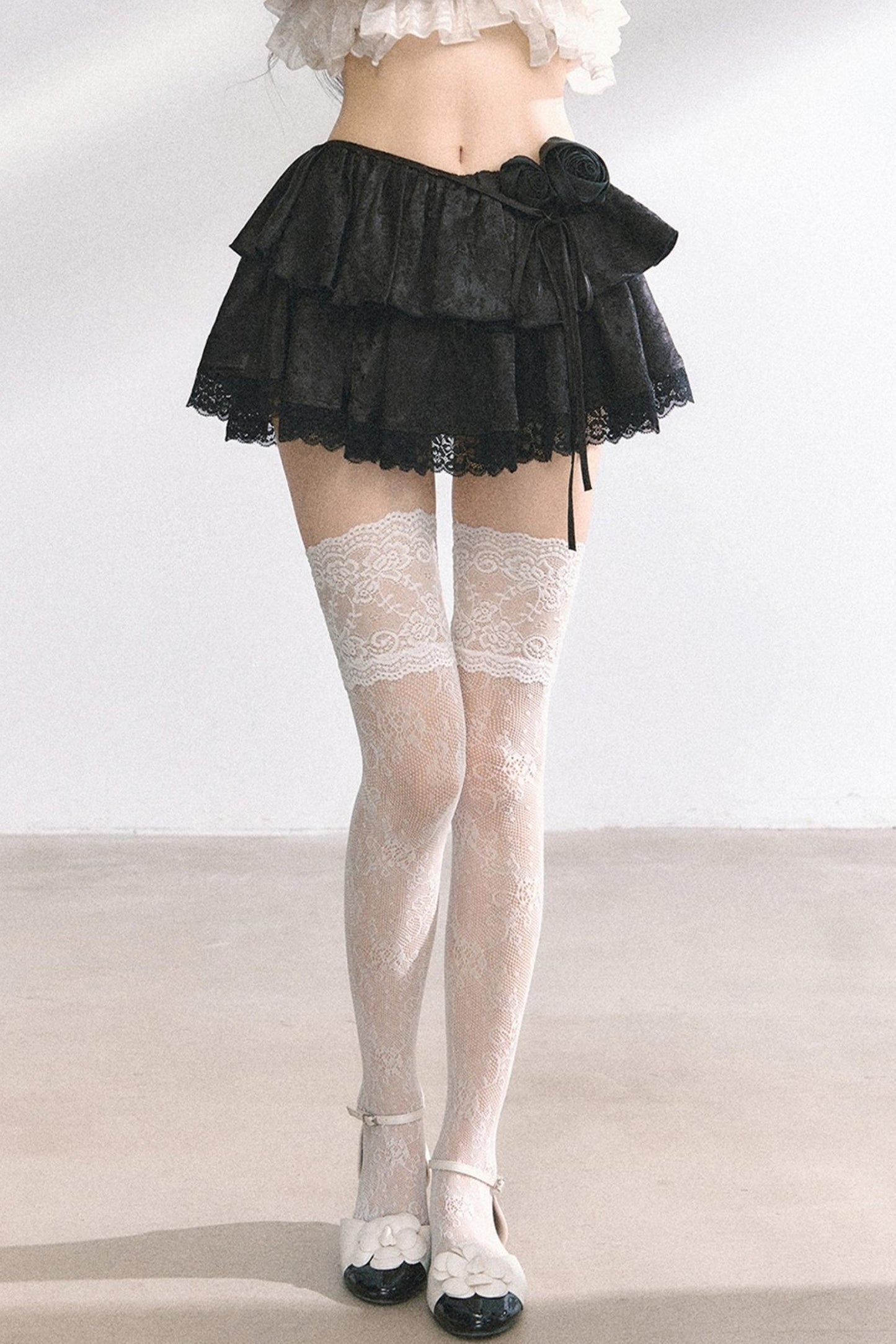 Floral Lace Bustier Skirt