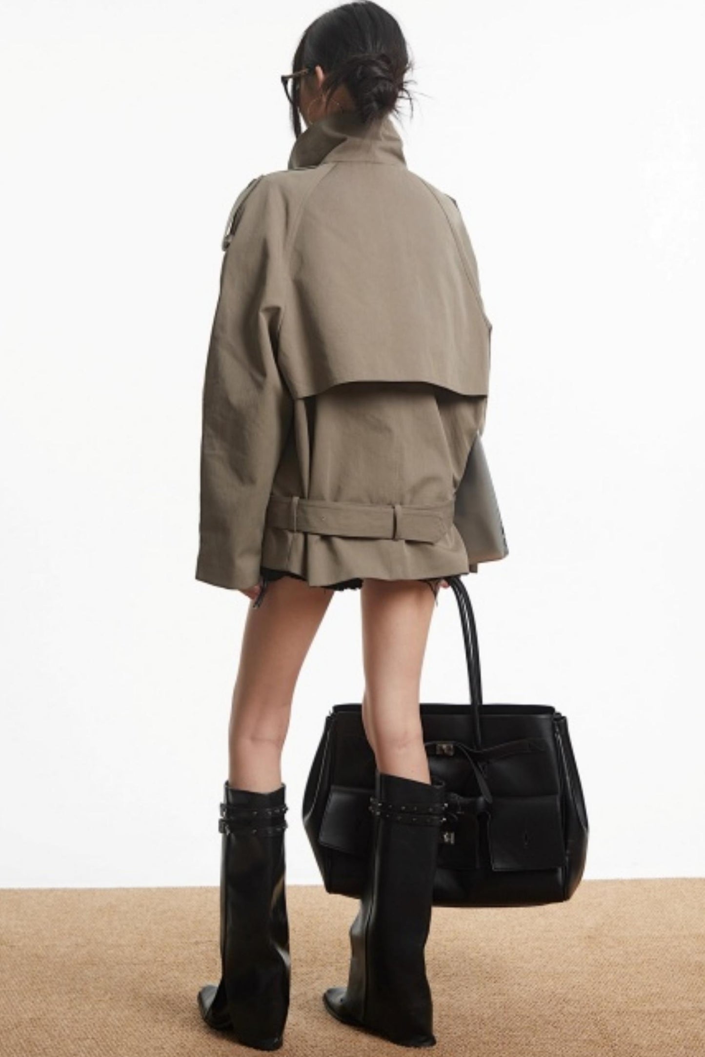 Retro Dark Khaki Work Jacket