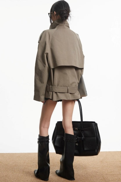 Retro Dark Khaki Work Jacket