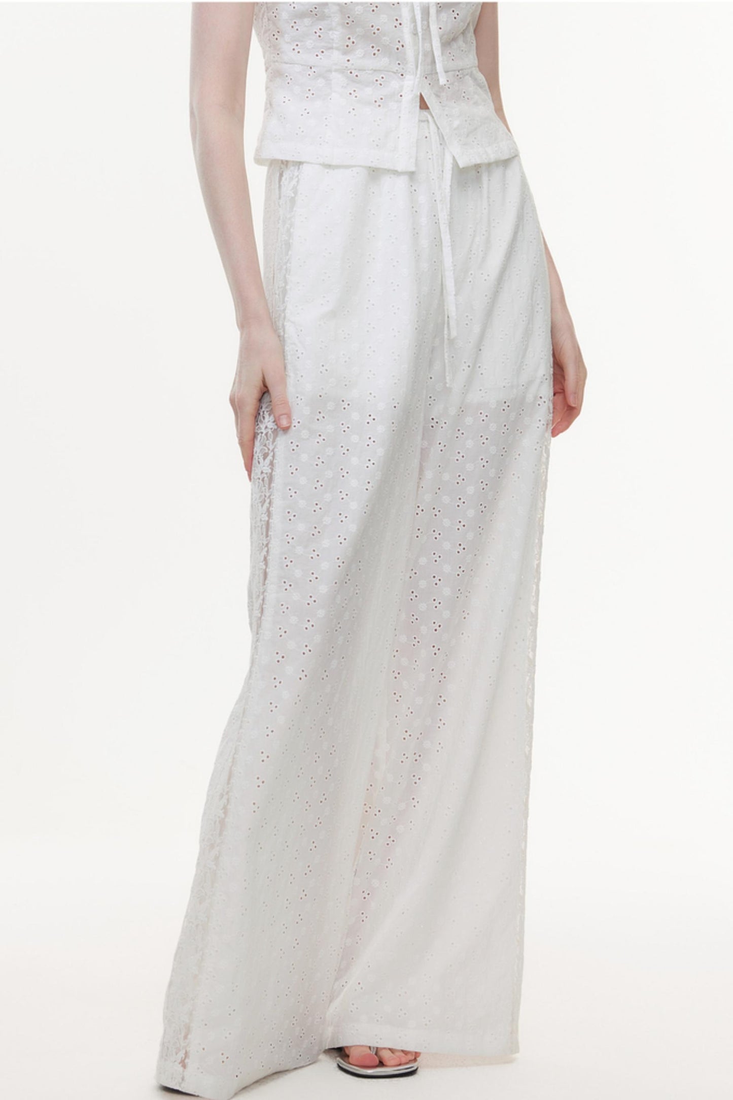 Lace Embroidered Two-Piece Set-Up