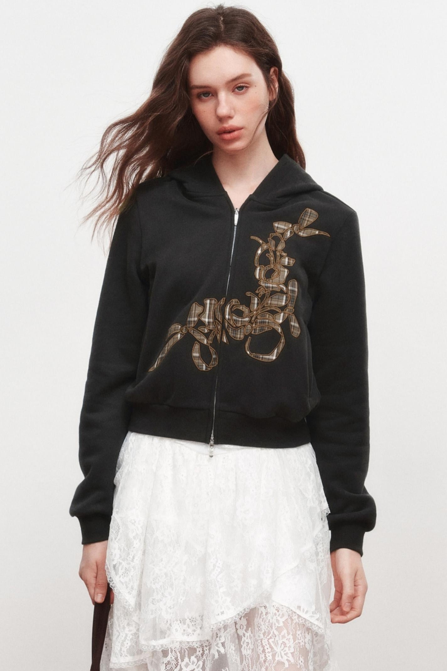 Rose Zipper Short Coat