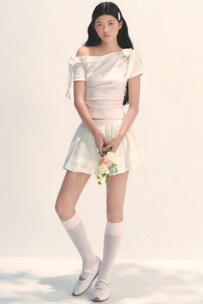 One-Shoulder Shaping T-Shirt