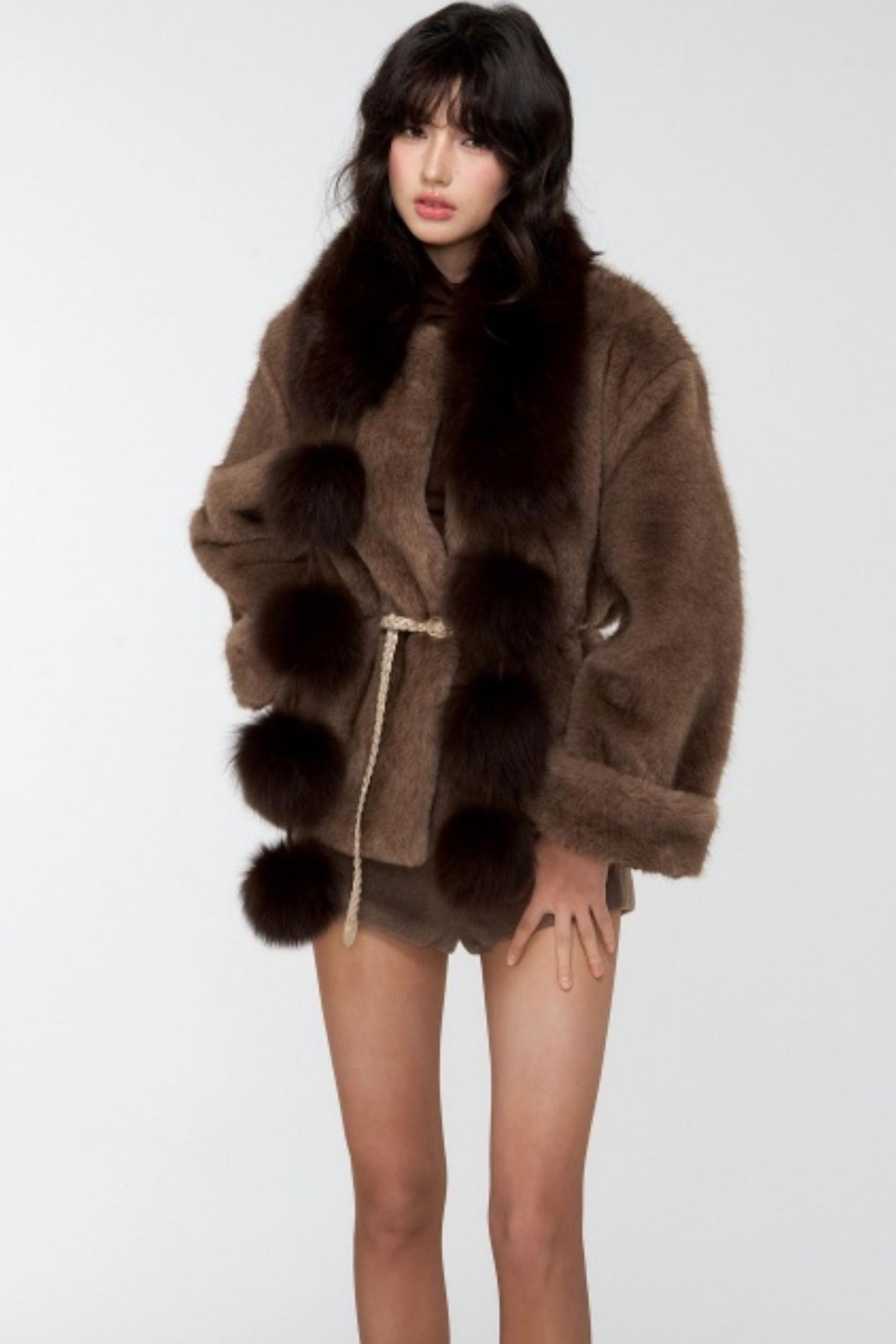 Slavic Aesthetics Fur-Cuffed Jacket