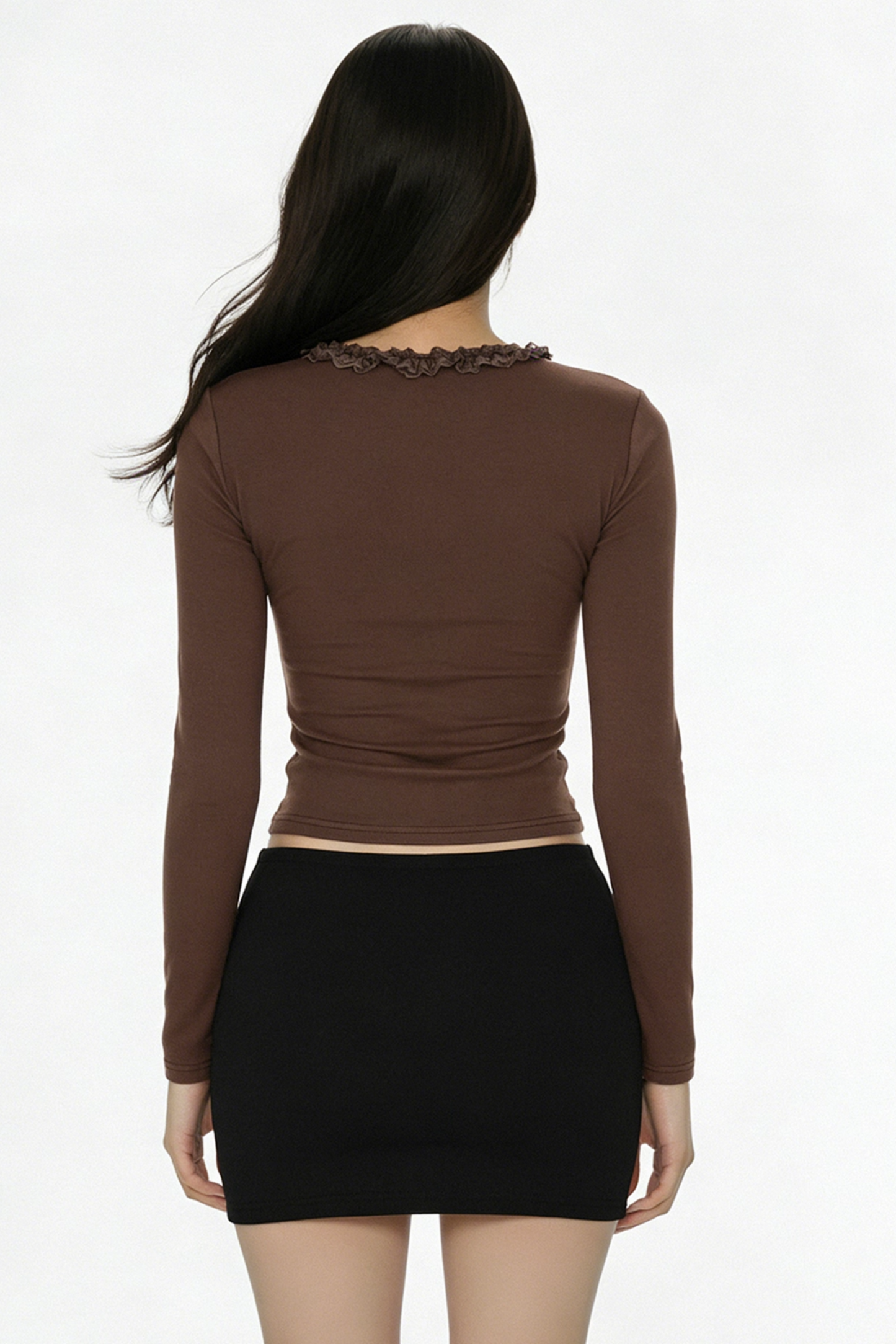 Retro Lace Slim-Fit Top