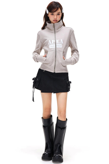 Retro Lace-Up A-Line Skirt