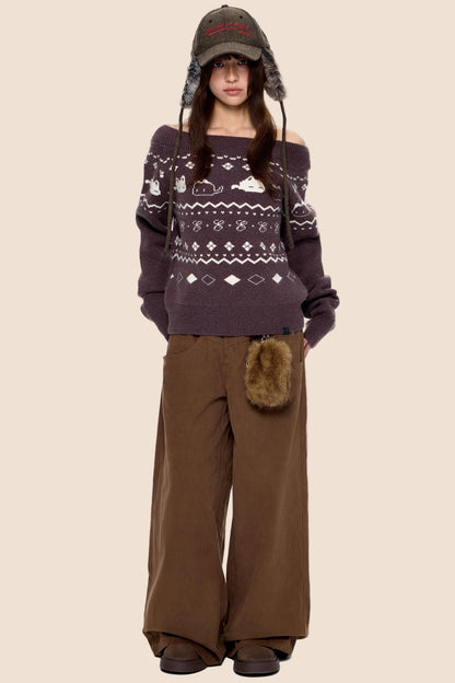 Elegant Long Vintage Pants