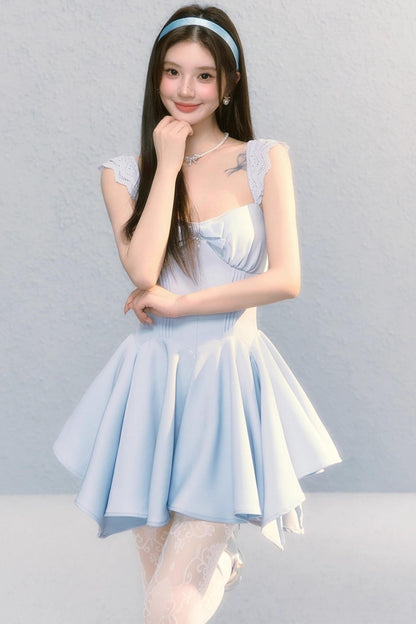 Golden Bow A-Line Dress