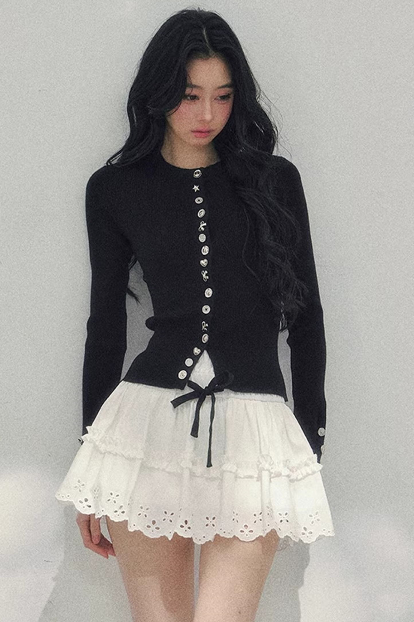 Spring White Half-Skirt