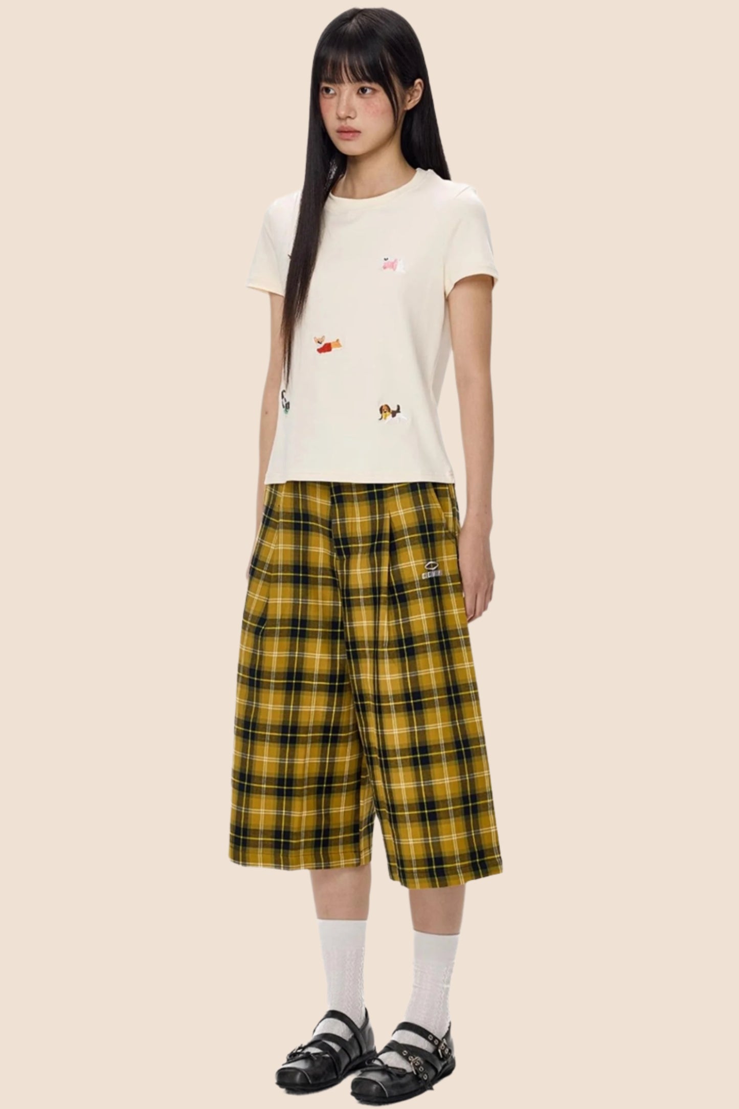 American Plaid Cropped Pants