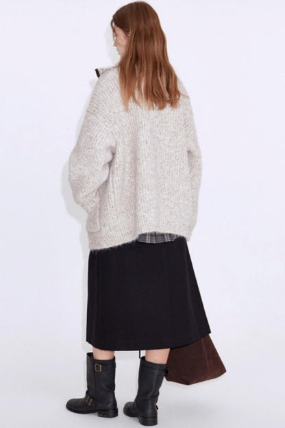 Variegated Wool Knit Jacket