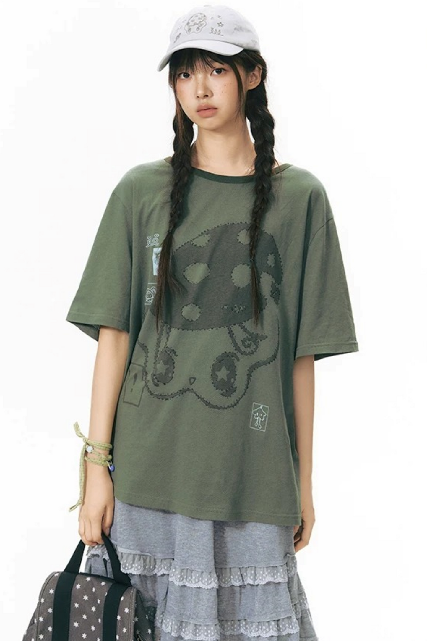 Starwii blusa oversize stampata