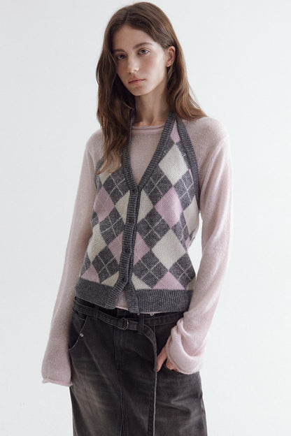 Wool Blend Quilted Vest Set