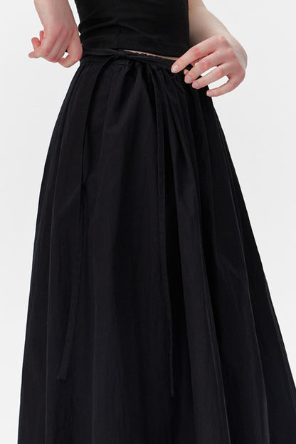 Black A-Line Umbrella Skirt