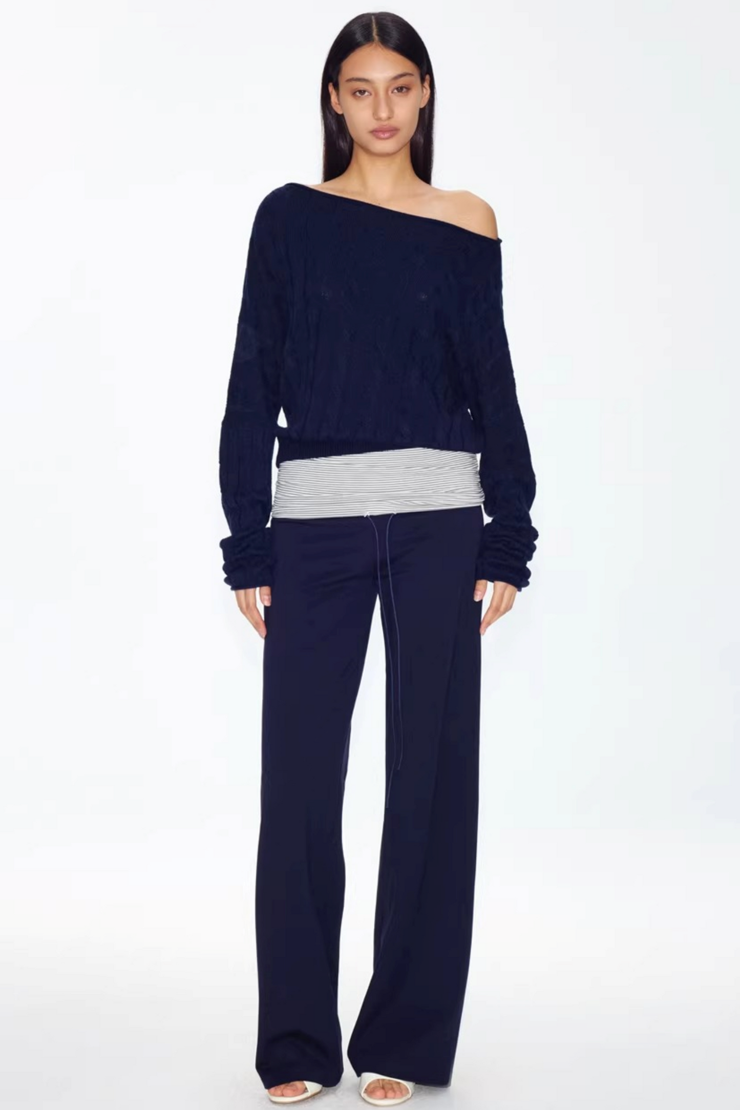 Color-Blocked Striped Sweatpants