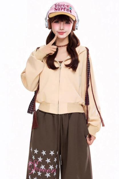 Retro Hooded Cardigan Jacket