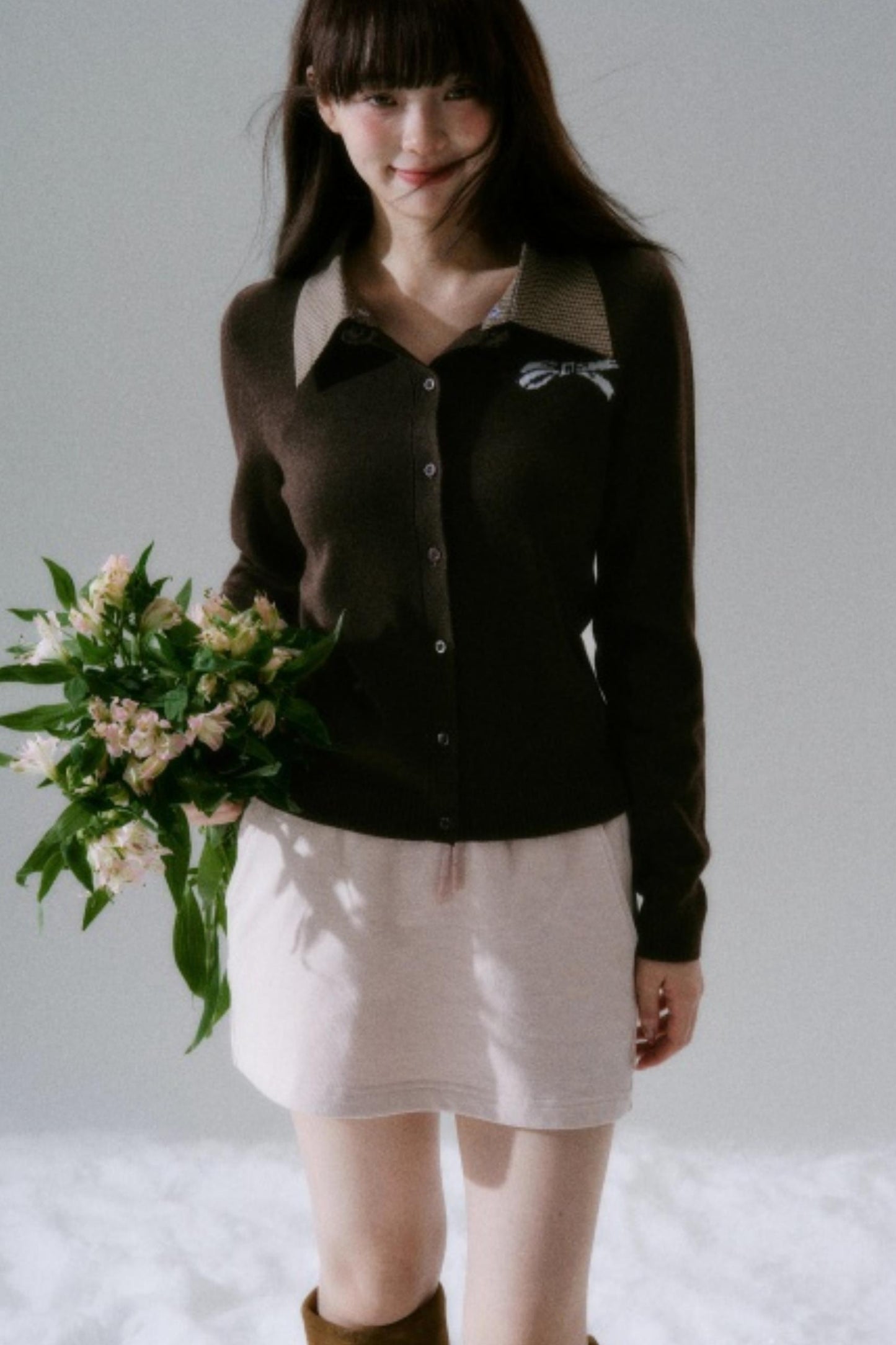 Miao-Style Wool Cardigan Sweater