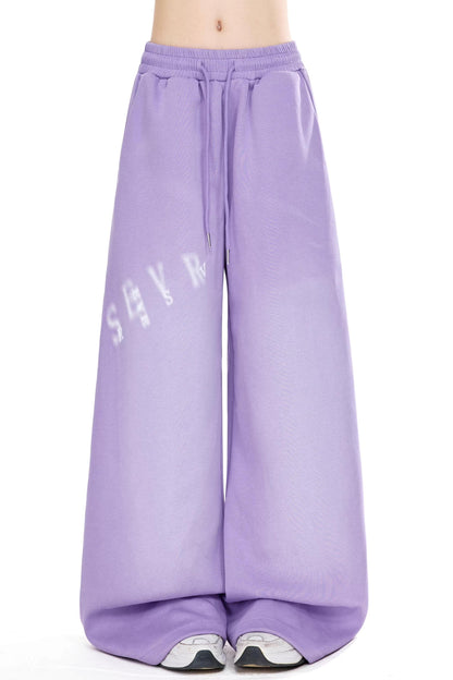 Retro Letter Print Dance Pants