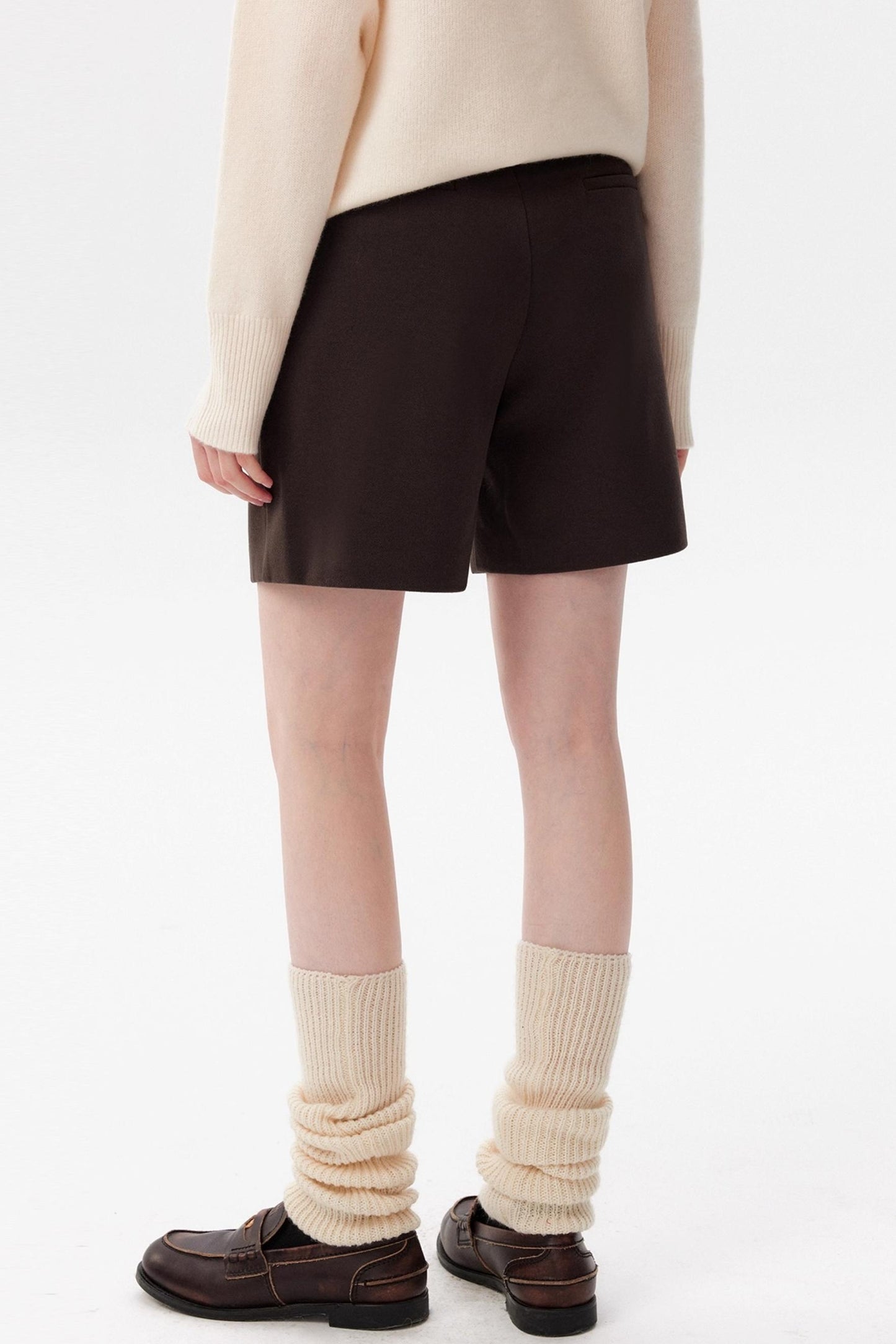 Retro Woolen Suit Shorts