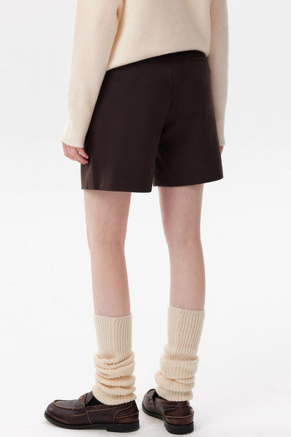 Retro Woolen Suit Shorts