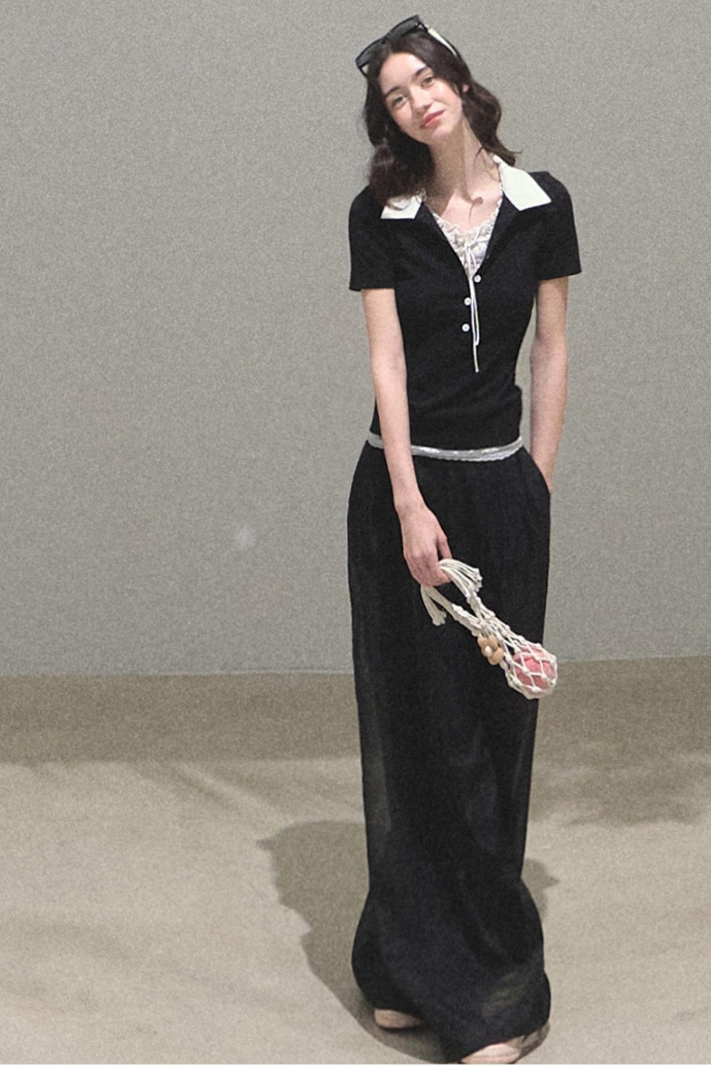 Iridescent Wide-Leg Trousers