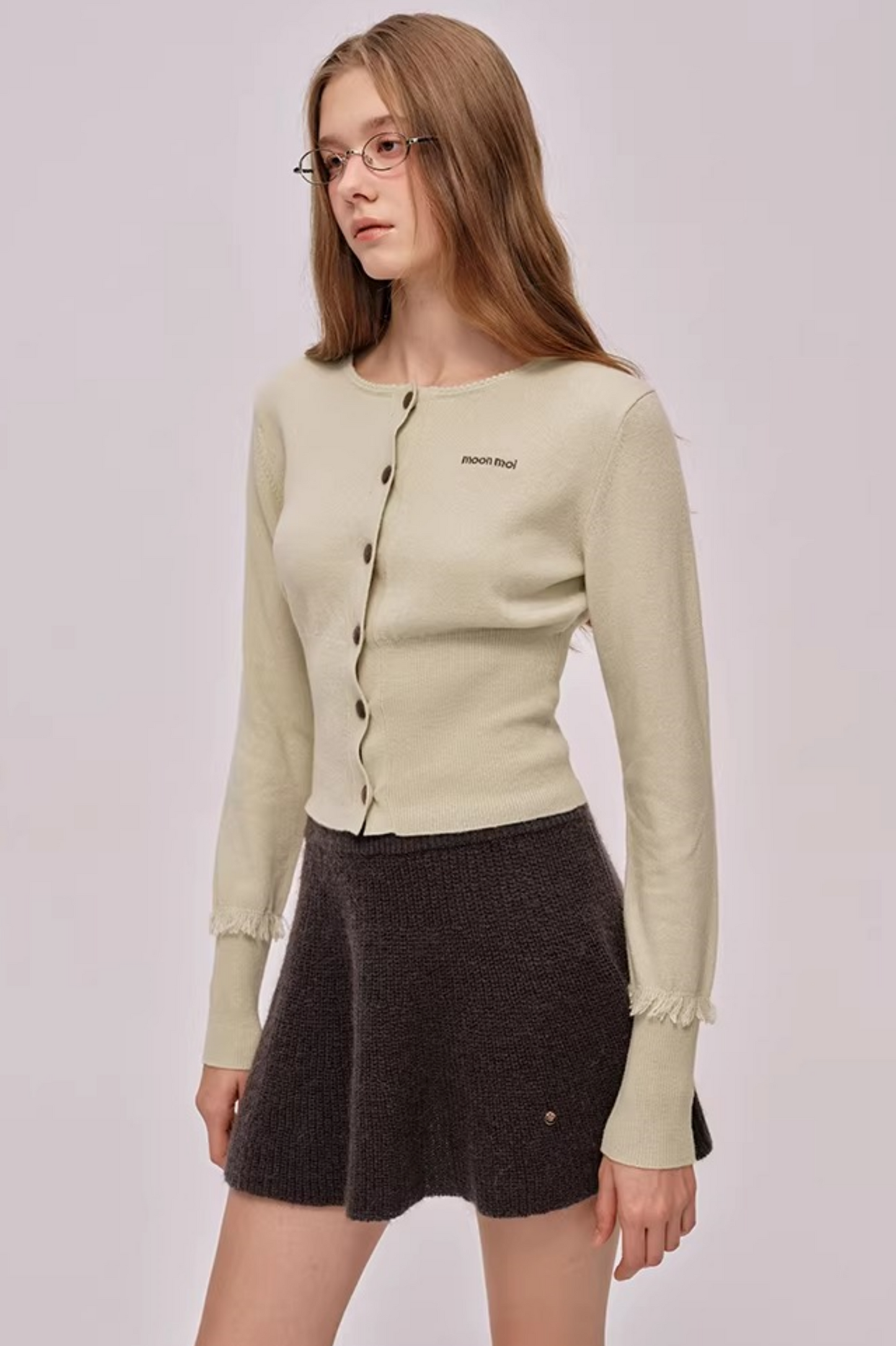 Embroidered Merino Wool Cardigan