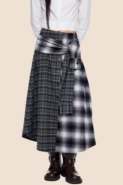 Autumn A-Line Gray Skirt