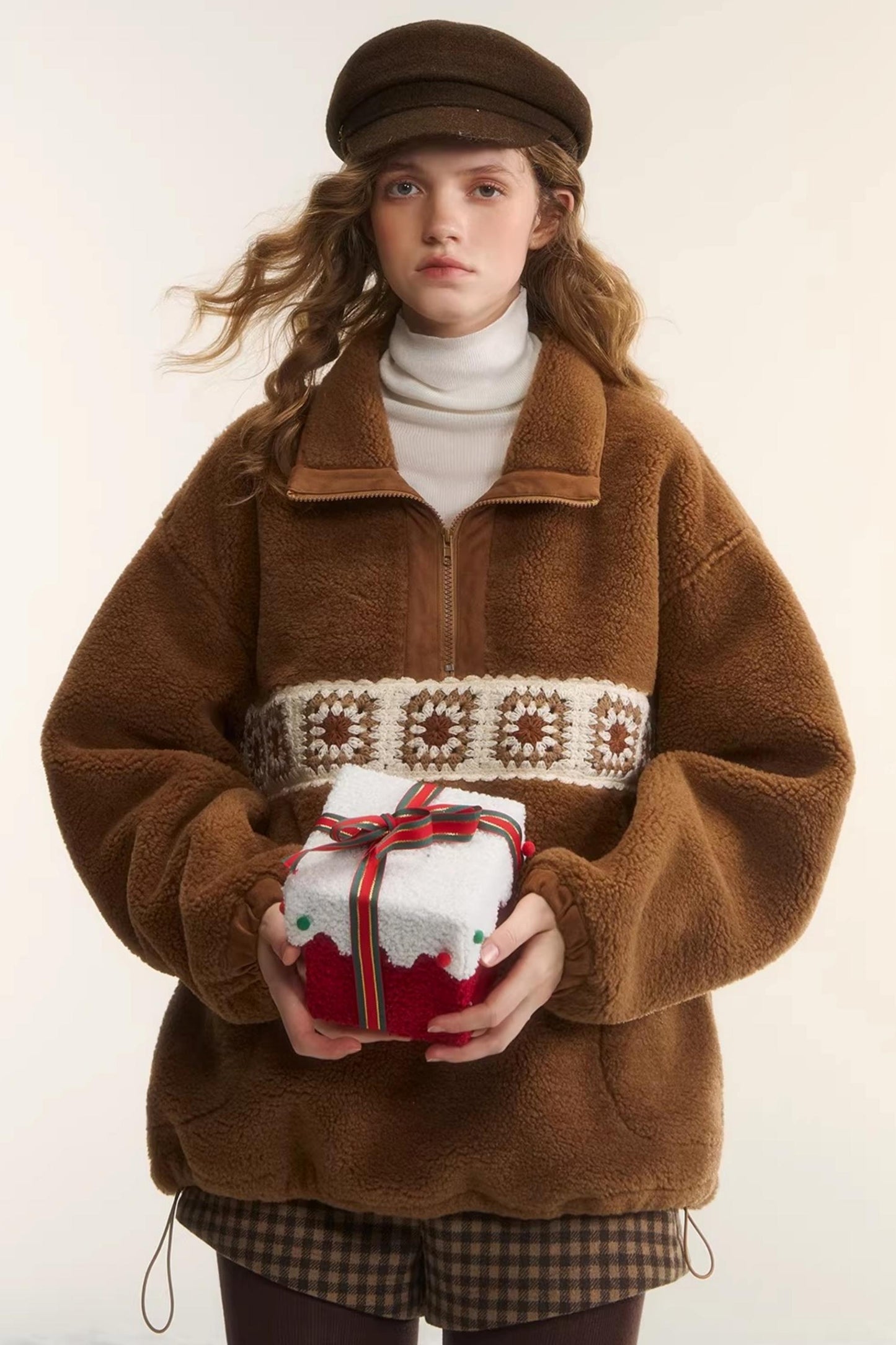 Crochet Floral Patchwork Jacket