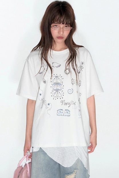 Summer Hand-Painted Cotton Top