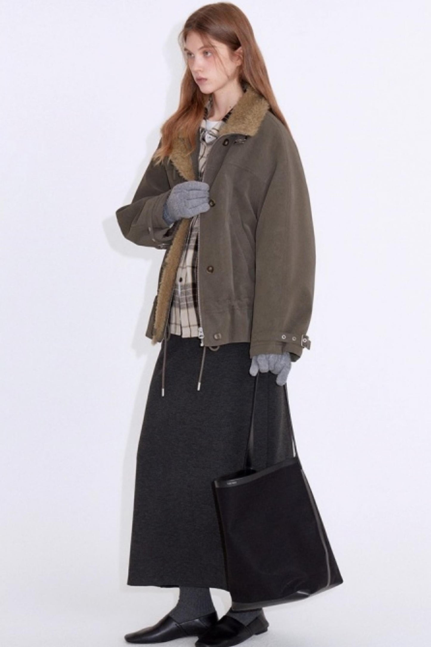 Furry Patchwork Leather Jacket